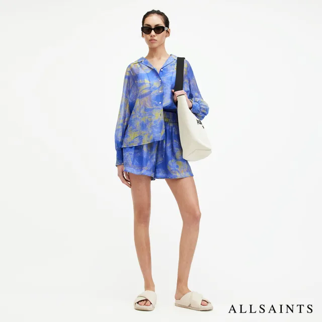 【ALLSAINTS】ISLA INSPIRAL 寬鬆輕盈微透膚印花襯衫 W018PA(寬鬆版型)