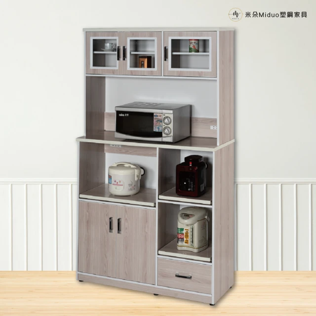 Miduo 米朵塑鋼家具 3.3尺六門三抽一拉盤塑鋼電器櫃 