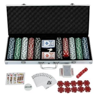 【poko】德州撲克籌碼套裝組500片含收納箱(21點/益智遊戲/團康/娛樂籌碼/邏輯訓練/桌遊/骰子/撲克牌)