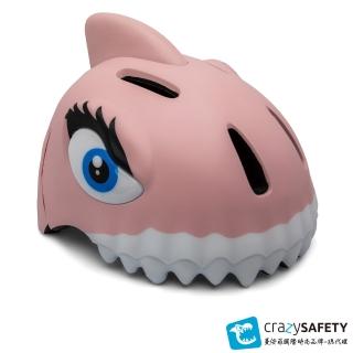 【MAF 蔓侒菲】3D安全帽-粉鯊魚S碼小童帽/M碼大人親子帽/平衡車/自行車/直排輪/滑板/攀巖(丹麥crazysafety)