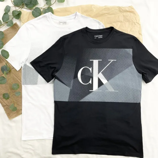 【Calvin Klein 凱文克萊】Calvin Klein 未來感 設計款 短T  T恤 短袖 大尺碼  CK 純棉 上衣(短袖 T恤)