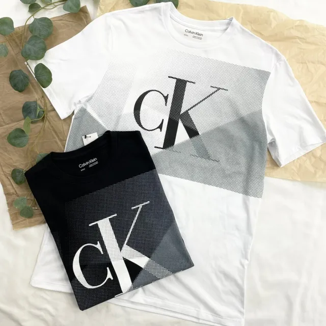 【Calvin Klein 凱文克萊】Calvin Klein 未來感 設計款 短T  T恤 短袖 大尺碼  CK 純棉 上衣(短袖 T恤)