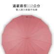 【雨傘王】1+1組合BigRed自動無敵配色版3.0 16骨超防風 防水 雨傘 直傘(終身免費維修)