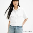 【ALLSAINTS】TOVE 短版寬鬆牛仔短袖襯衫-白 W113PA(寬鬆版型)