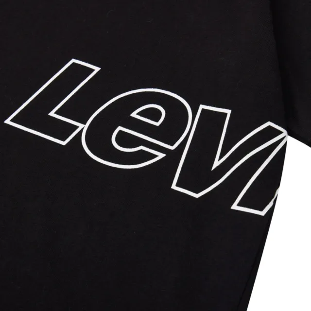【LEVIS 官方旗艦】男女同款 側身LOGO短袖Tee / 190G舒適面料 熱賣單品 000S3-0000