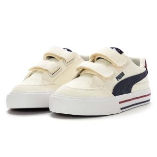 【PUMA】Court Classic Vulc FS V PS 鞋款 中童 童鞋 白鞋 休閒鞋 魔鬼氈 帆布鞋(39656001)