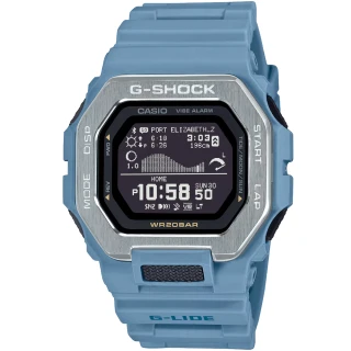 【CASIO 卡西歐】卡西歐G-SHOCK藍芽潮汐智慧錶-藍(GBX-100-2A 台灣公司貨)