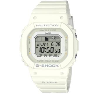 【CASIO 卡西歐】卡西歐G-SHOCK潮汐月相電子錶-米白(GLX-S5600-7B 台灣公司貨)