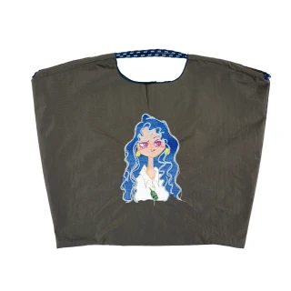 【La Felino 羅絲美】淘氣公主剌繡環保購物袋(G4023-L號)