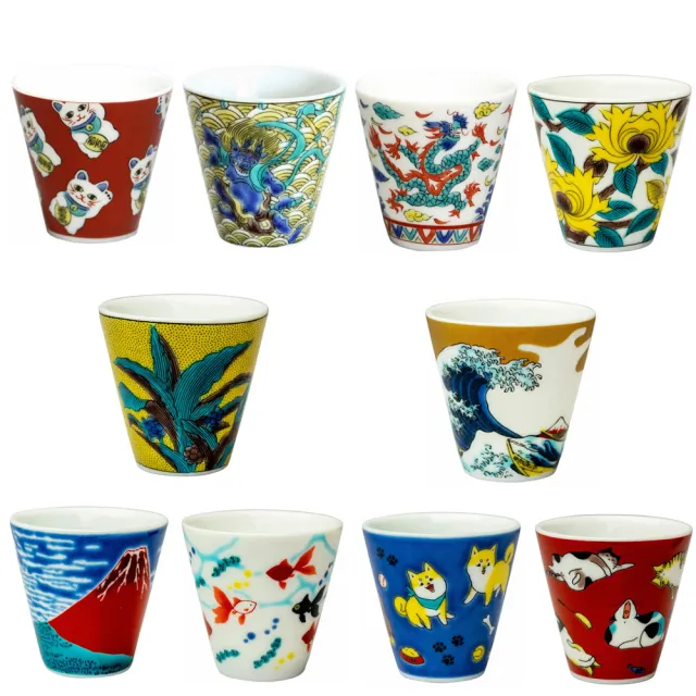 Kissyo 青郊窯】日本製吉祥系列九谷燒清酒杯_任選2款(茶杯、陶瓷杯