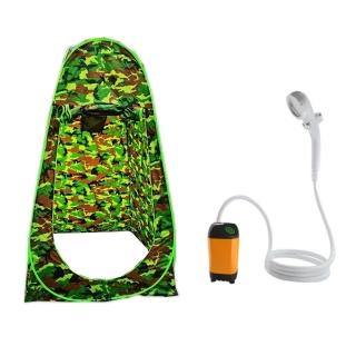 【May Shop】戶外淋浴印花淋浴帳 戶外展場更衣帳 衛浴帳(電動淋浴器+淋浴帳蓬組)