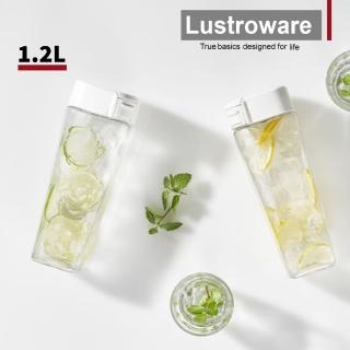 【Lustroware】買1送1-日本巖崎可橫放密封耐熱冷水壺-1.2L(防漏/冰箱壺/桌上壺)