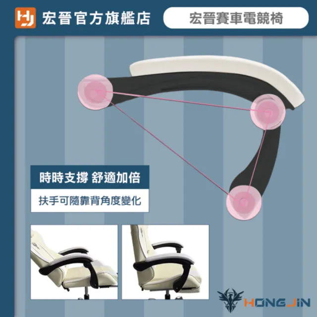 賽車電競椅 椅背可躺 電腦椅(SGS合格氣壓桿 舒適久坐 耐磨防刮 電腦椅 會議椅 辦公椅)