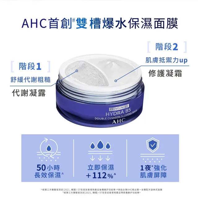 【AHC】奇肌賦活B5微導雙槽爆水面膜 60G_2入(面膜/臉部保養/母親節禮物)
