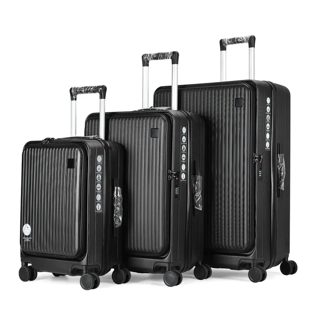 【WALLABY】前開式28吋行李箱 可加大 旅行箱 上掀式 拉桿箱 超大行李箱 輕量行李箱