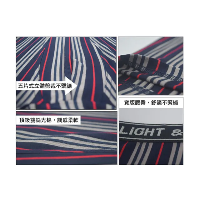 【LIGHT&DARK】買五送五-涼感-3D零著感機能平口褲(吸濕排汗/男內褲/四角男內褲)