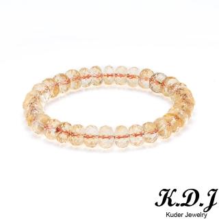 【K.D.J 圓融珠寶】天然黃水晶手珠手串(18.5-19圍配戴.寶石級切工)