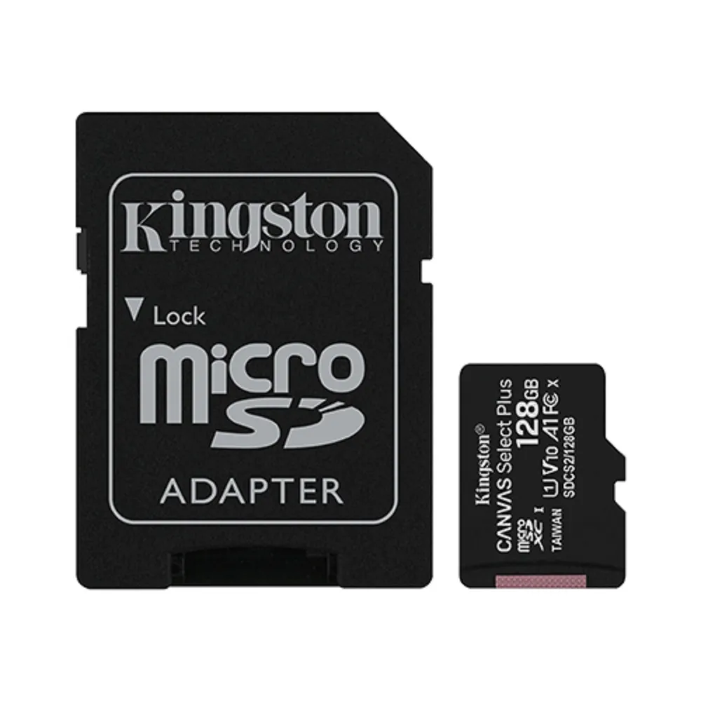 【Kingston 金士頓】【Kingston 金士頓】Canvas Select Plus microSD 128GB 記憶卡