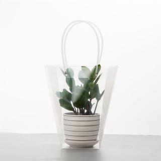 【塔克百貨】PP花袋 鮮花袋 / 10入 中號 梯形透明 /防水袋 手提袋 禮品袋 盆栽袋 綠植袋 環保袋 紙袋
