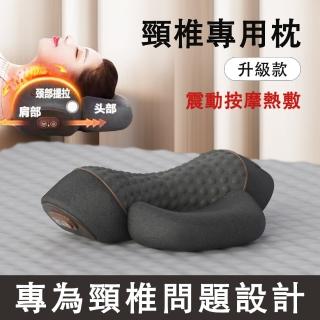 頸椎枕頭 護頸椎睡覺專用(富貴包按摩枕頭 修護圓柱助眠護頸枕)