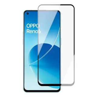 OPPO RENO 6 3D全滿版覆蓋黑框透明鋼化玻璃疏油鋼化膜保護貼玻璃貼(Reno6保護貼Reno6鋼化膜)