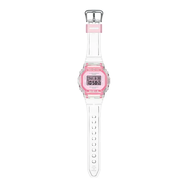 【CASIO 卡西歐】BABY-G 夏季透明方形女錶電子錶 送禮 禮物 推薦(BGD-565SJ-7)