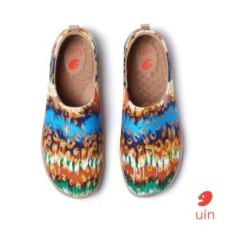 【uin】西班牙原創設計 女鞋 靈動豹紋彩繪休閒鞋W1011488(彩繪)