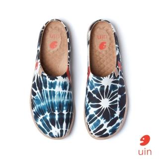 【uin】西班牙原創設計 男鞋 半包鞋 半拖鞋 藍色夢境1彩繪休閒鞋M1220936(彩繪)