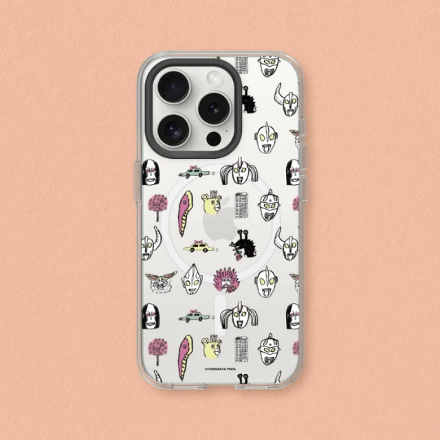【RHINOSHIELD 犀牛盾】iPhone 12系列 Clear MagSafe兼容 磁吸透明手機殼/超人力霸王手繪圖鑑(超人力霸王)