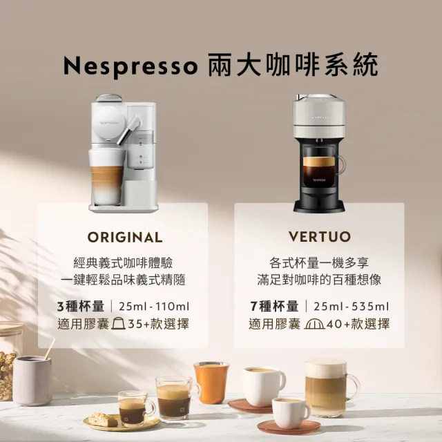 【Nespresso】臻選厚萃Vertuo Next尊爵款膠囊咖啡機(完美饗宴100顆迎新會員組)