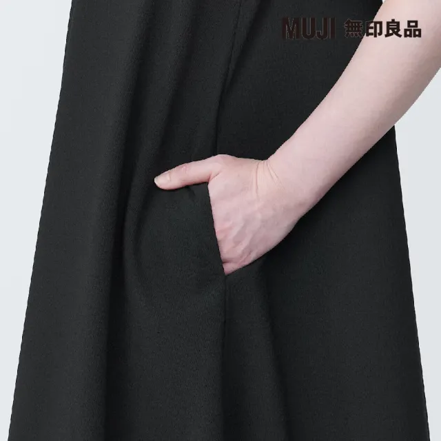 【MUJI 無印良品】女透氣彈性泡泡紗法式袖洋裝(共2色)