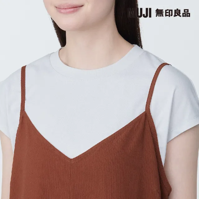 【MUJI 無印良品】女透氣彈性泡泡紗連身褲裙(共2色)