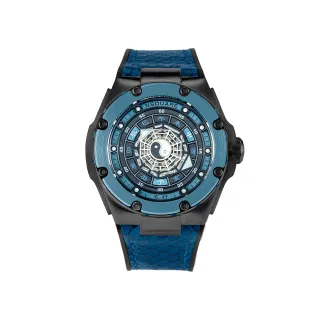 【NSQUARE】五行系列 水屬性 G0473-N59.3 星辰機芯 高貴神秘 藍 太極八卦地支 腕錶 手錶 46mm(天干地支)