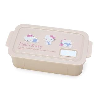 【SANRIO 三麗鷗】可微波抗菌便當盒 保鮮盒 500ml Hello Kitty 凱蒂貓(餐具雜貨)