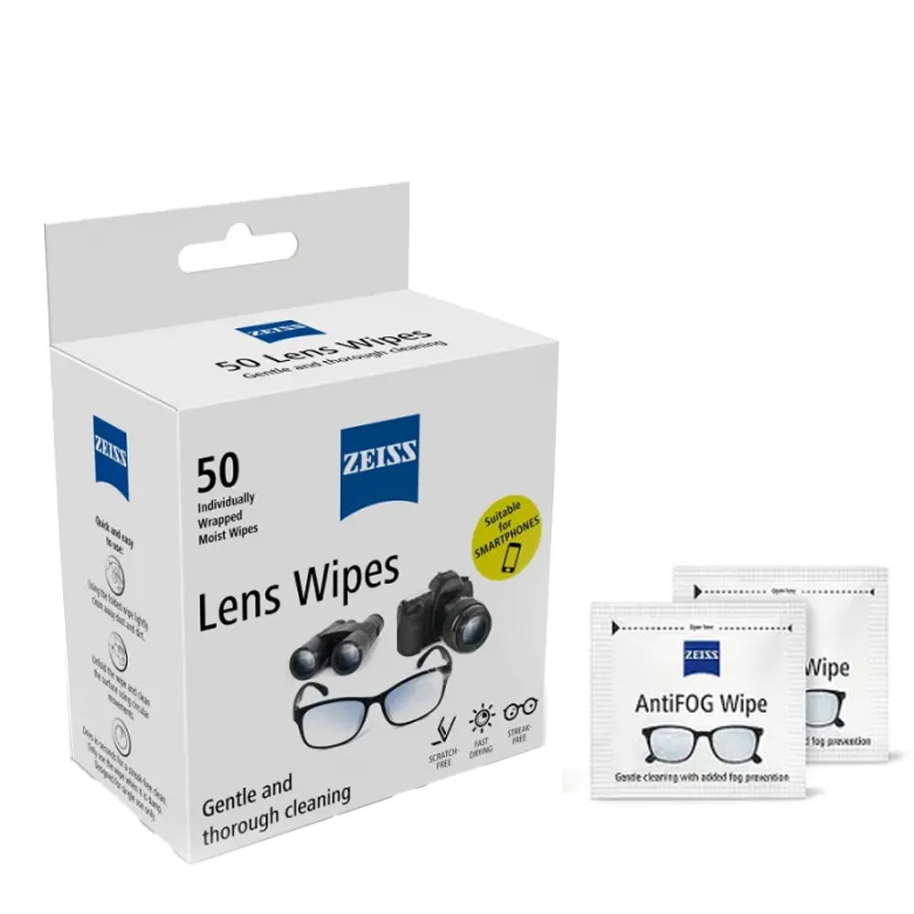 【ZEISS 蔡司】濕式拭鏡紙 50入(盒裝)