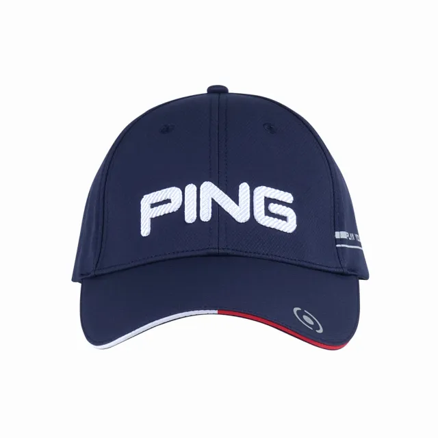 【PING】男款立體斜紋繡高爾夫球帽-深藍(GOLF/高爾夫配件/PQ24102-58)