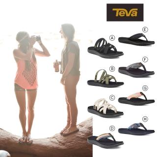 【TEVA】女拖鞋 緹花織帶記憶夾腳拖鞋 Voya Flip 原廠(過季款任選)