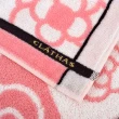 【CLATHAS】山茶花棋盤格紋純綿方巾(粉紅色)