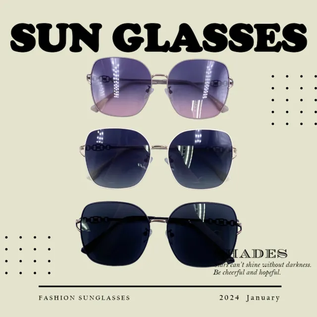 【GUGA】金屬偏光太陽眼鏡 簡約溫柔時尚設計(大框型顯臉瘦 UV400 100%紫外線 不鏽鋼材質)