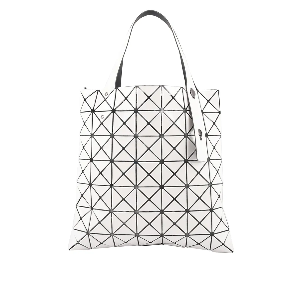 【ISSEY MIYAKE 三宅一生】BAO BAO PRISM 7X7 亮面手提包(白色)