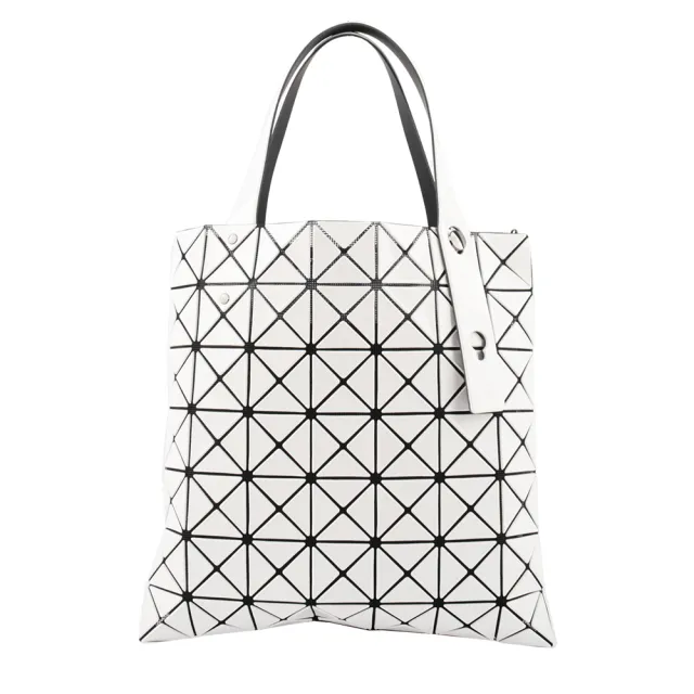 【ISSEY MIYAKE 三宅一生】BAO BAO PRISM 7X7 亮面手提包(白色)