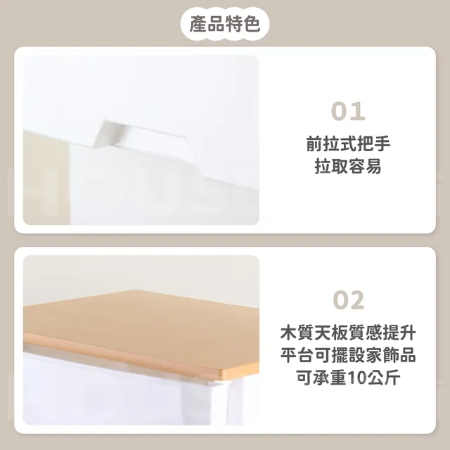 【HOUSE 好室喵】KD-木天板-QQ五層櫃 大抽 白色無印風-無輪(五層櫃、組裝、收納、玩具收納)