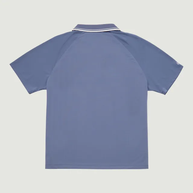 【Hang Ten】男裝-恆溫多功能-3M吸濕快乾涼爽尼龍素面短袖POLO衫(粉藍)