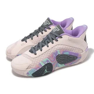 【NIKE 耐吉】籃球鞋 Jordan Tatum 2 GS 大童 女鞋 粉 灰 Sidewalk Chalk 運動鞋(FJ6459-600)
