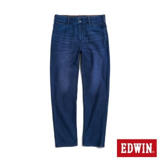 【EDWIN】男裝 冰河玉 永久涼感 迦績JERSEYS 丹寧中直筒褲(中古藍)