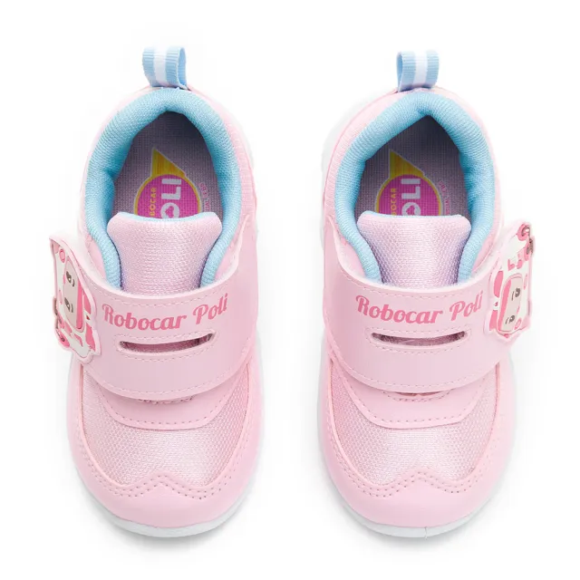 【POLI 波力】童鞋 波力 輕量運動鞋/透氣 輕量 舒適 台灣製 粉紅(POKB46203)