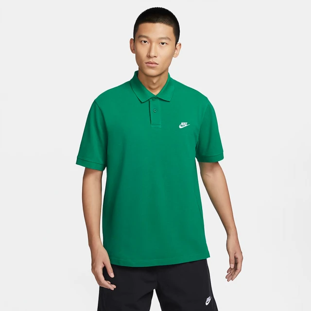 NIKE 耐吉 上衣 男款 短袖上衣 運動 POLO衫 AS M NK CLUB SS POLO PIQUE 綠 FN3895-365