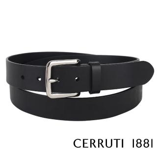 【Cerruti 1881】義大利原裝進口 頂級小牛皮皮帶(黑色 CECU06064M)