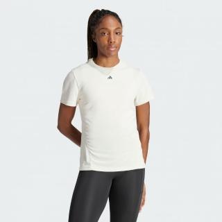 【adidas 愛迪達】上衣 女款 短袖上衣 運動 D4T HIIT SC T 白 IU1124