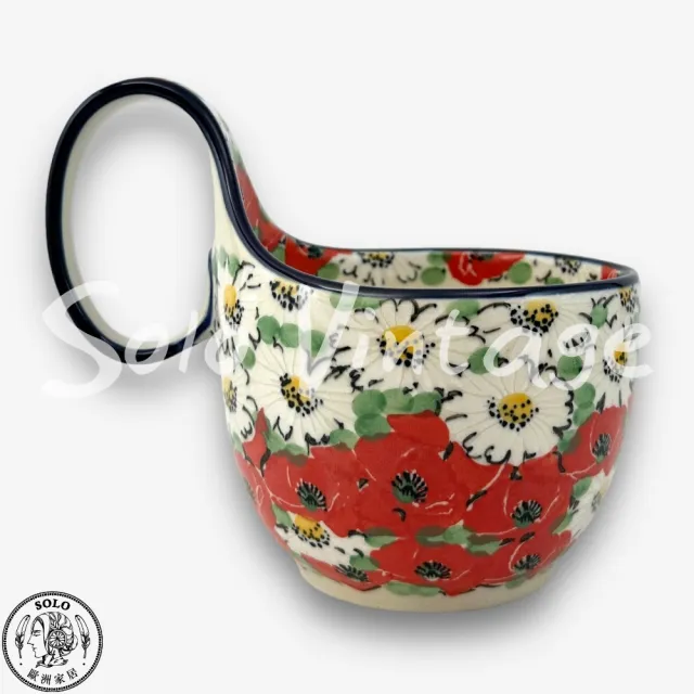 【SOLO 波蘭陶】波蘭製 CA 波蘭陶 400ML 手把碗 Q紅太后系列 CERAMIKA ARTYSTYCZNA